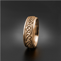 Wide Heartstrings Wedding Ring in 18K Rose Gold
